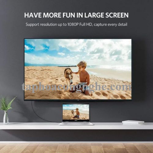 Ugreen 10436 3M màu Đen Cáp chuyển đổi Mini DP sang HDMI hỗ trợ phân phải 1080P MD101 30010436